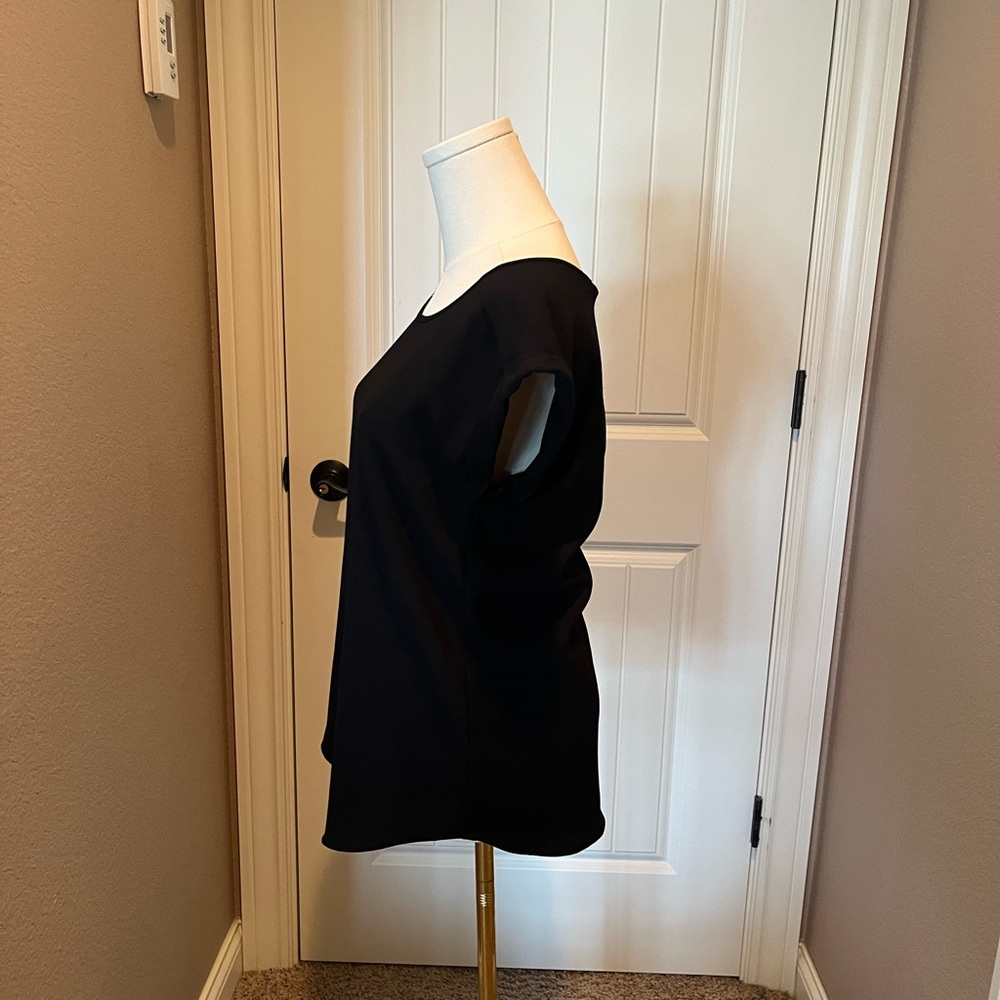 Express Black Women's Blouse w/ Gold zipper detail in Back - Picture 3 of 4